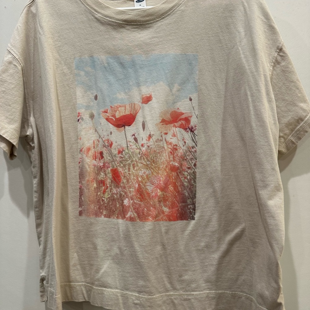 Old Navy Beige Crewneck Tee